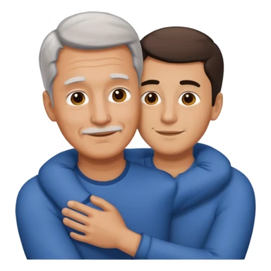 father-in-law and son-in-law hugging sticker