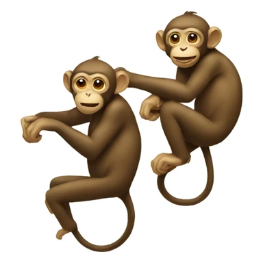 Two monkeys on a vine sticker