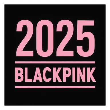 2025 year blackpink text sticker