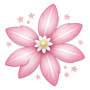 Cute Pastel pink and white Cherry Blossom Sakura Starburst Shooting Star sticker