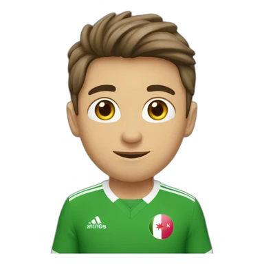 Un garçon avec un mayot de foot rose de de l'algerie sticker