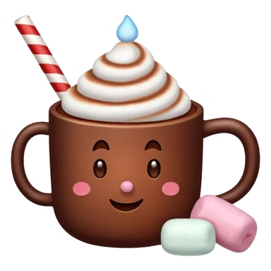 Christmas cacao with marshmallows sticker