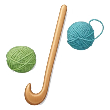 Crochet hook and yarn sticker