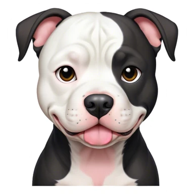 Black and white  pitbull sticker