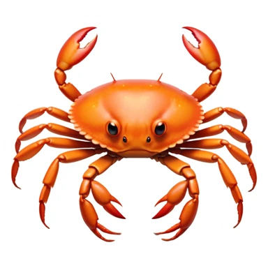 Cinematic Noble Baby Crab Portrait Emoji, Poised and curious, with a small, delicate carapace in vibrant hues, tiny, alert eyes on short stalks, and miniature, intricately detailed pincers, Simplified yet sharp and sophisticated features, highly detailed, glowing with a soft, coastal radiance, high shine, intelligent and determined, stylized with an air of seaside authority, focused and attentive, soft glowing outline, capturing the essence of a watchful and confident juvenile crustacean that appears ready to scuttle out of the screen with effortless charm! sticker