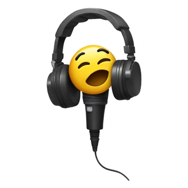 smiley emoji dropping mic sticker