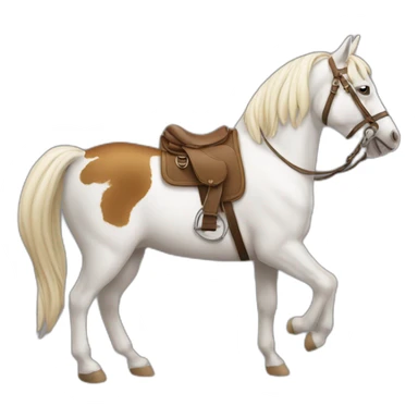 Un chat sur un cheval sticker