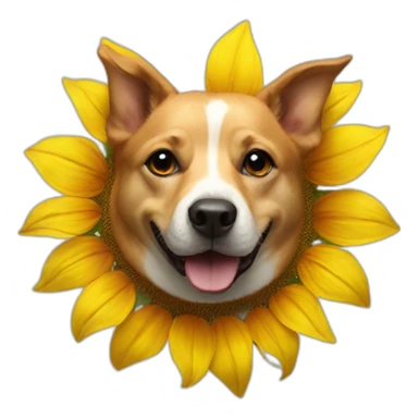 sunflower dog sticker