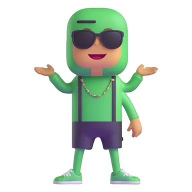 Dank meme character with cool vibes sticker