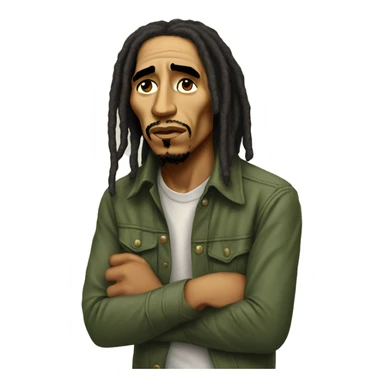 Sad Bob Marley sticker