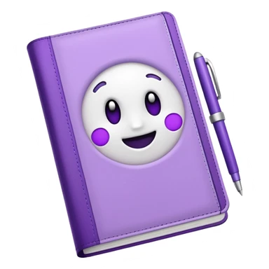 journal white and purple sticker