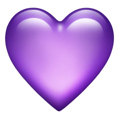 Shiny glass violet heart  sticker