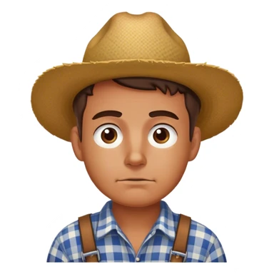 Agriculteur qui hésite sticker