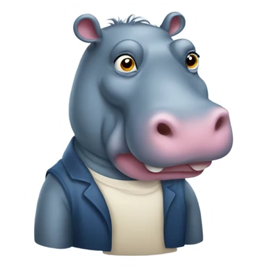A hippopotamus  sticker