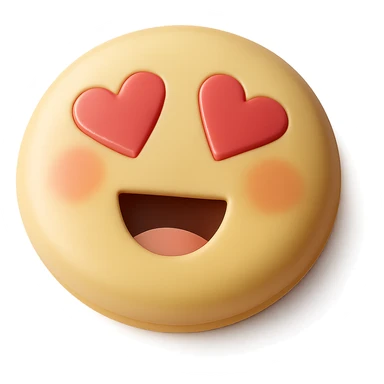 Create a realistic blush compact emoji in a photorealistic style with the background removed. sticker