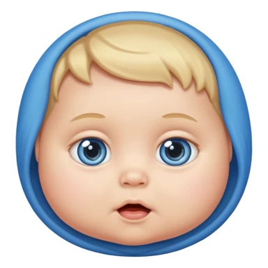 Baby muffin with big blue eyes  sticker