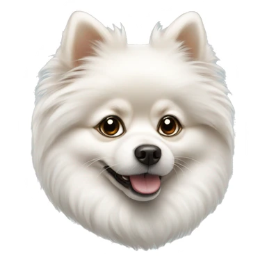 White pomeranian dog sticker