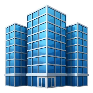 blue bank building sticker