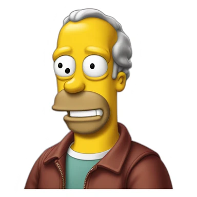 Homer Simson venant de se reveiller sticker