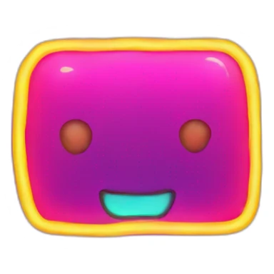 Juicy booty neon sign style sticker