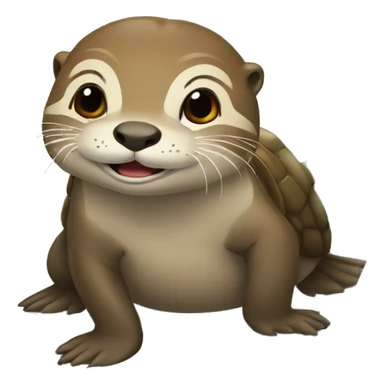 Loutre sur tortue sticker