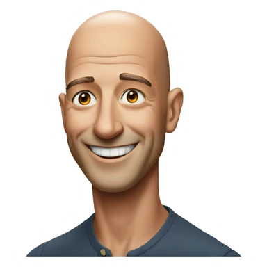 Jeff Bezos smiling sticker