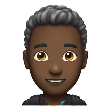 Black man with rainbow hair  sticker