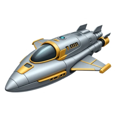 A spaceship in a distopian future. sticker