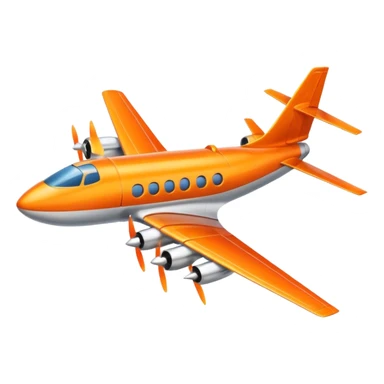 Orange plane taking off to the left side sticker