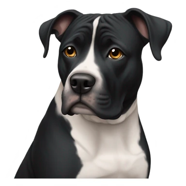 Sad black Staffordshire  sticker