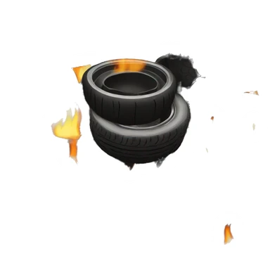 tires on fire sticker