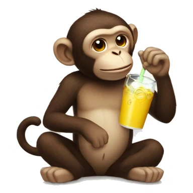 Kakao drinking monkey sticker
