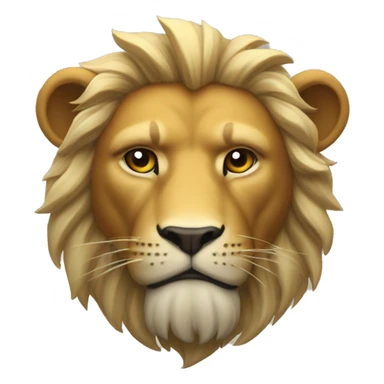 un león con fuerza y nobleza sticker