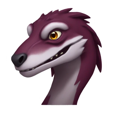 Maroon Sergal-raptor sticker