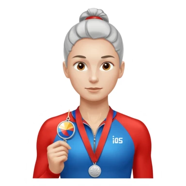 russia sport silver medal sticker