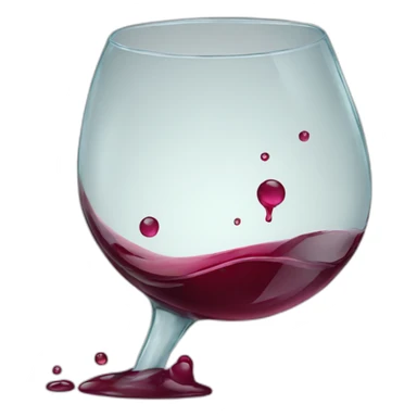 spilled glass wine sticker