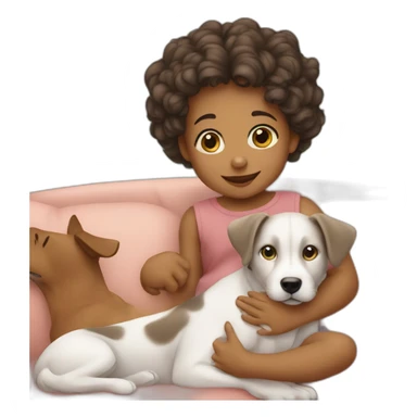 Baby humain with a dog sticker