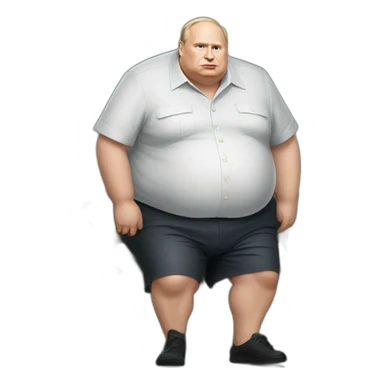 Vladimir Poutine morbidly obese full body sticker