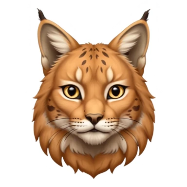 A high-resolution photo-realistic digital illustration of a majestic lynx, chest upward A high-resolution, photo-realistic digital illustration of a majestic young Eurasian lynx, shown from the shoulder upwards with markings sticker