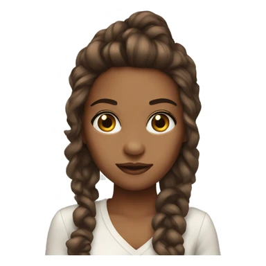 A singer girl brown hair sticker