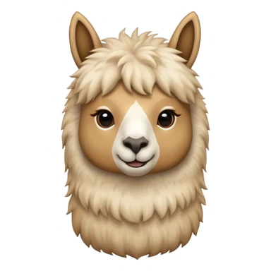 llama animal, simple, cute sticker
