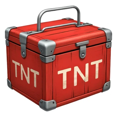 a red box with word TNT on it























 sticker