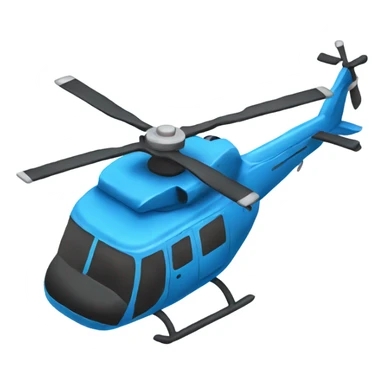 A blue helicopter cute sticker