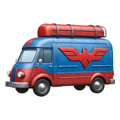 Heroic SuperBugman’s exterminator antique moving van  sticker
