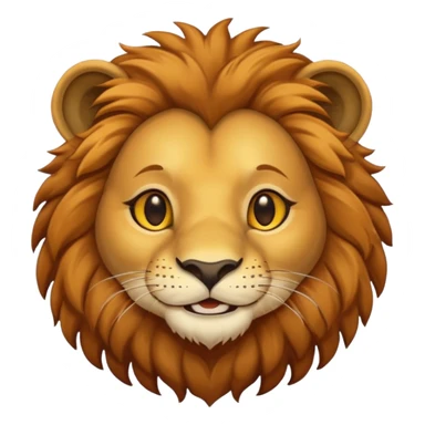 Smiling lion sticker