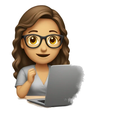 mujer editando vídeos en laptop  sticker