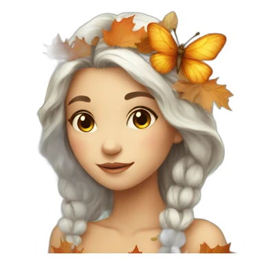 autumn fairy sticker