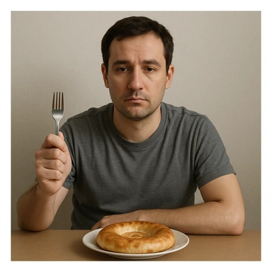 sartarosh xonada shunchaki tarelka v vilka ushlab utirsin tarelkada esa faqat uzbekcha non bulsin kayfiyati xam urtacha bulsin xursan bob ketmasin sticker