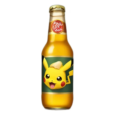 Pikachu drink beer sticker
