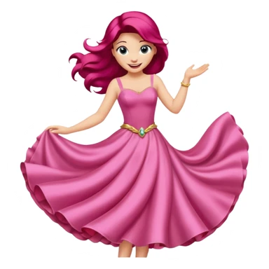 princess ariel in pink dress  sticker